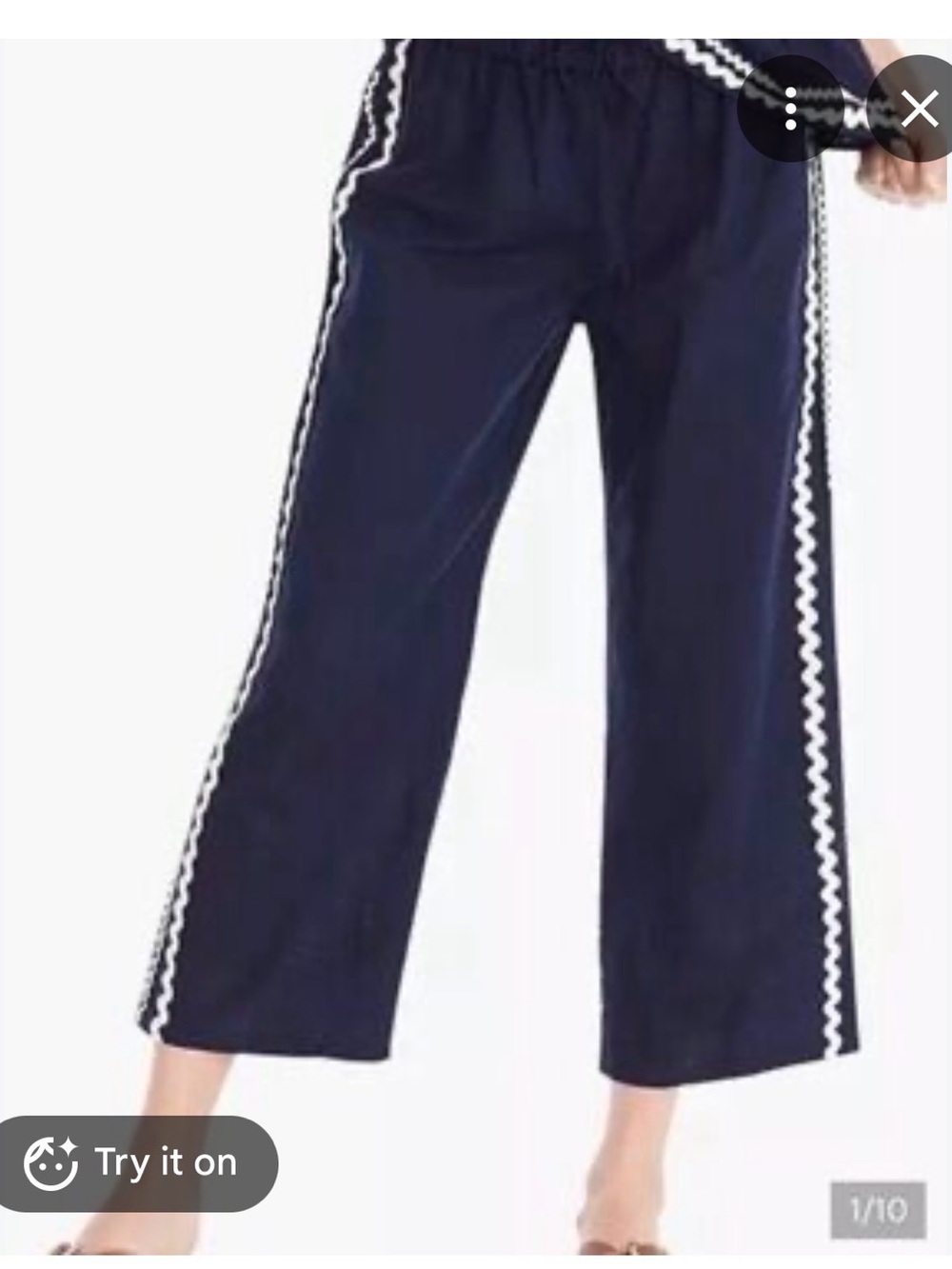 J.Crew Wide Leg Pants in Blue